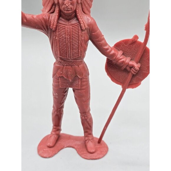 Vintage Marx Native American Indian Figures 6" 1964 LOT OF 4 - Picture 10 of 16